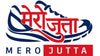 Logo of Mero Jutta with red and blue design on a white background