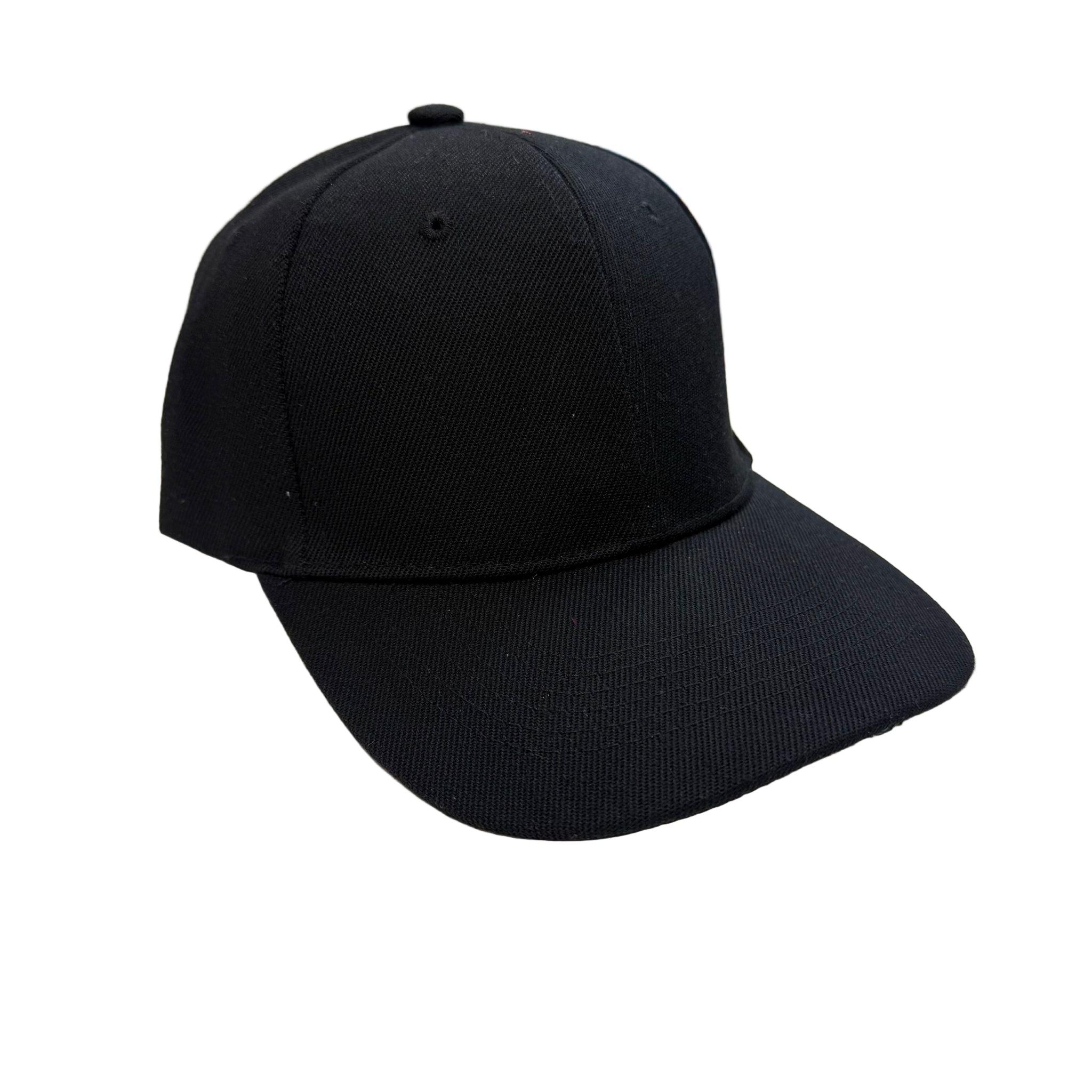 Black baseball cap on a white background