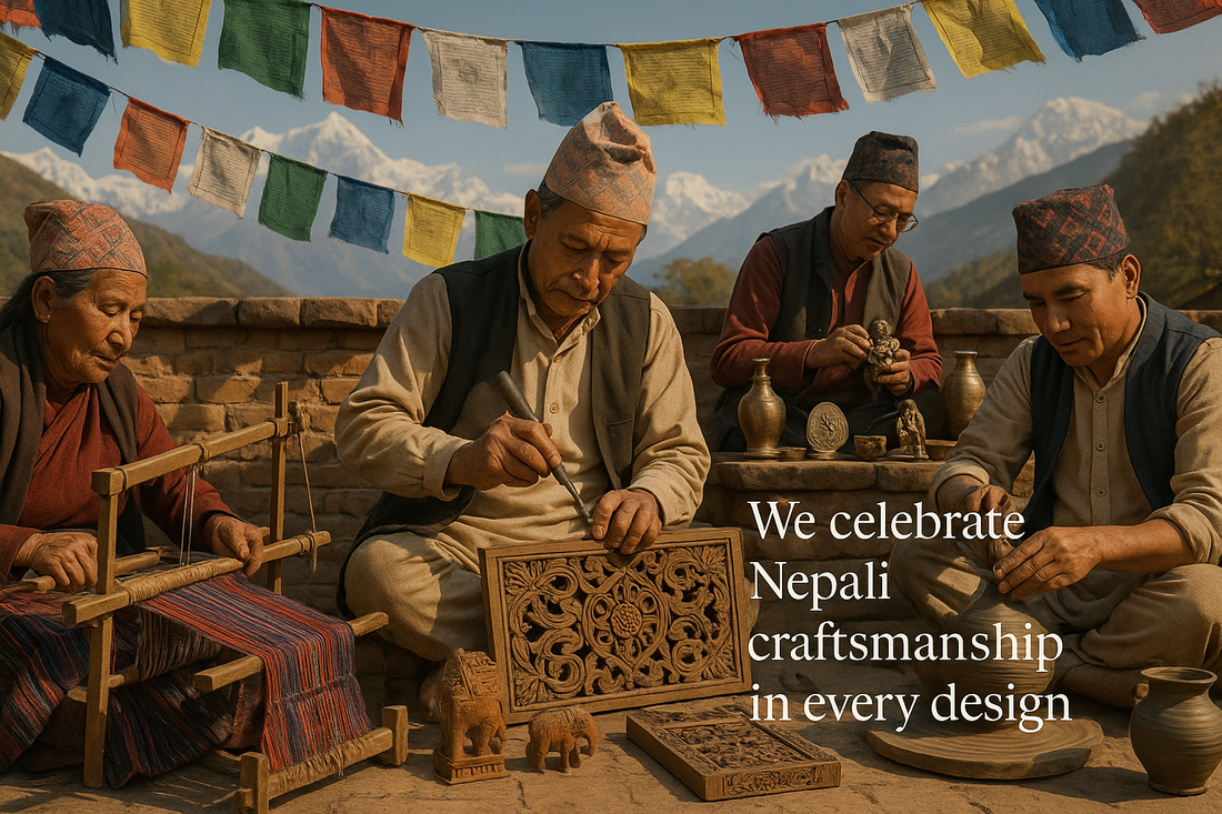 generate image which shows authenticity: we celebrate nepali craftsmanship in every design